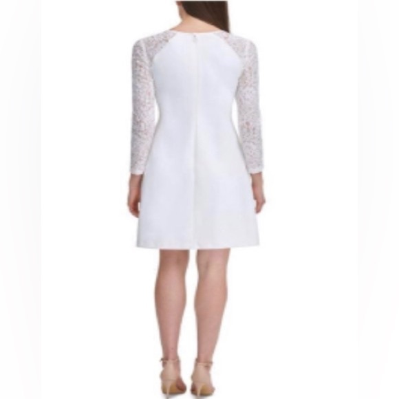 Lace sleeve white dress - Picture 9 of 10